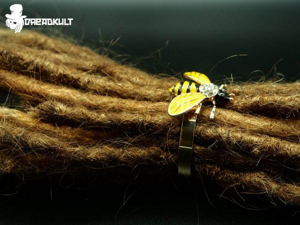 glitter bee hair clip, dreads, dread farm, dread cult, copper, copper jewellery, hippie, hippie jewellery, gypsy, gypsy jewellery, goa, goa jewellery, elves, elf jewellery